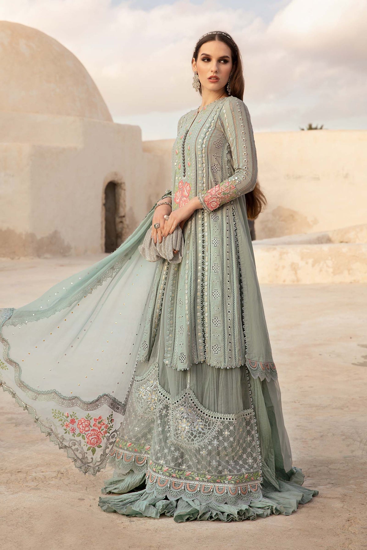 Maria B | Voyage a' Luxe Lawn | D-2412-B - Pakistani Clothes for women, in United Kingdom and United States