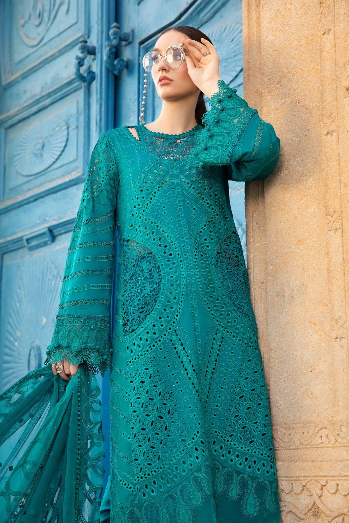 Maria B | Voyage a' Luxe Lawn | D-2402-A - Pakistani Clothes for women, in United Kingdom and United States