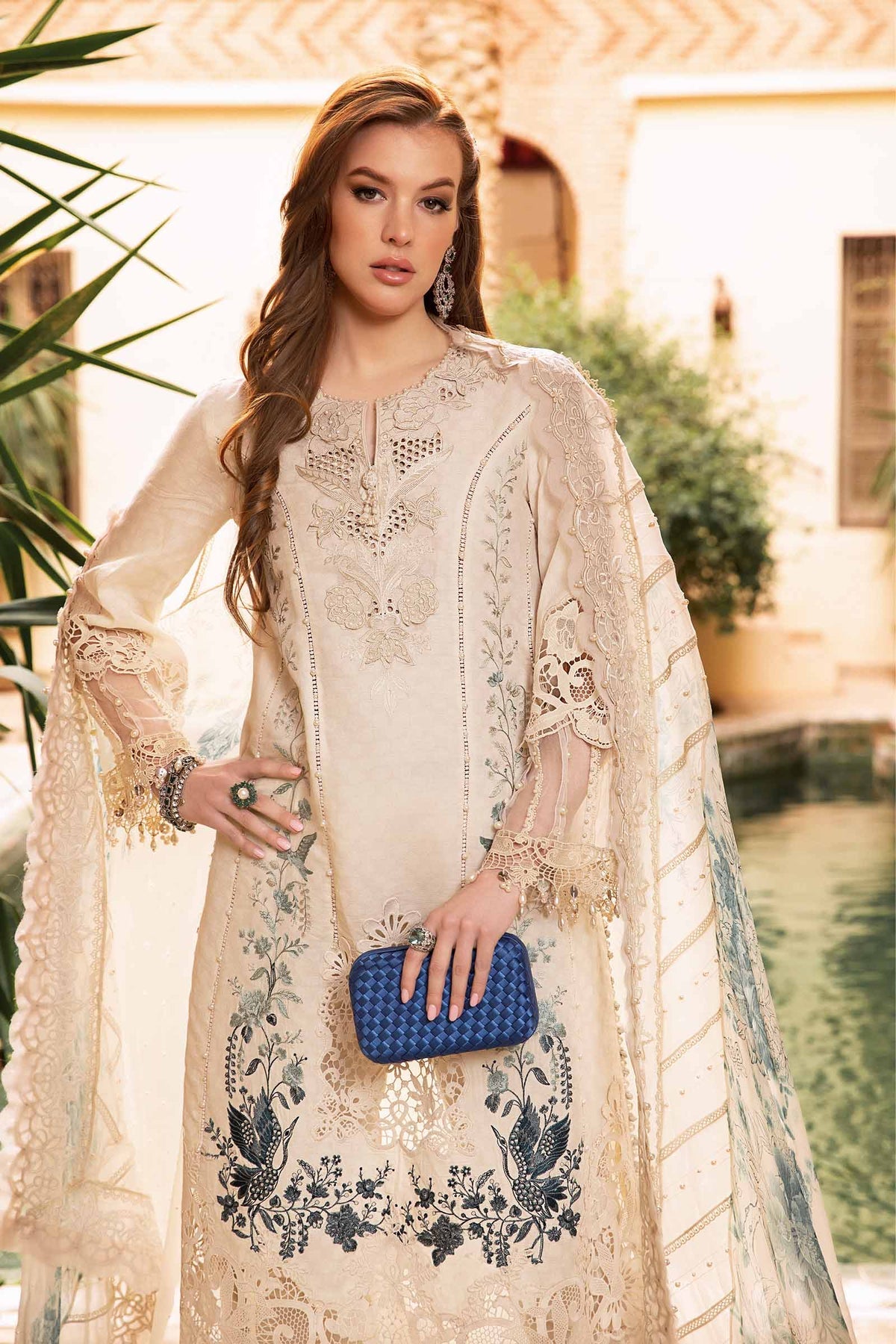 Maria B | Voyage a' Luxe Lawn | D-2414-B - Pakistani Clothes for women, in United Kingdom and United States