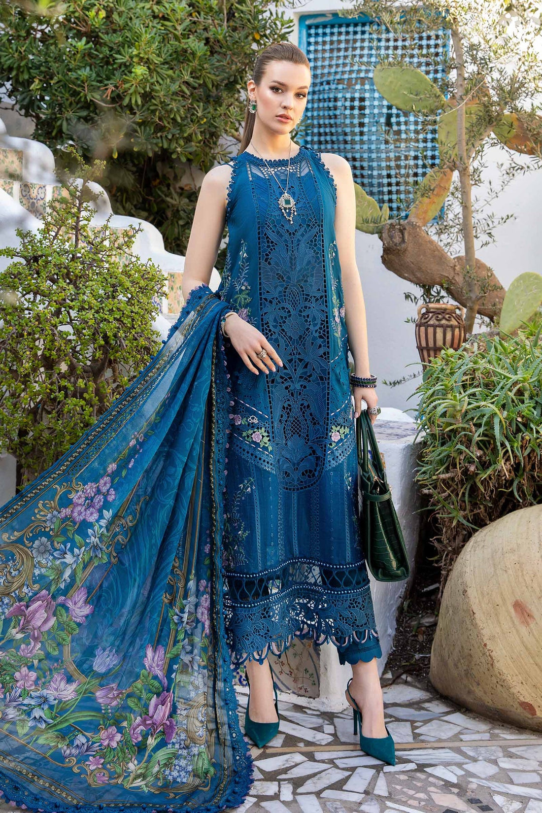 Maria B | Voyage a' Luxe Lawn | D-2415-A - Pakistani Clothes for women, in United Kingdom and United States