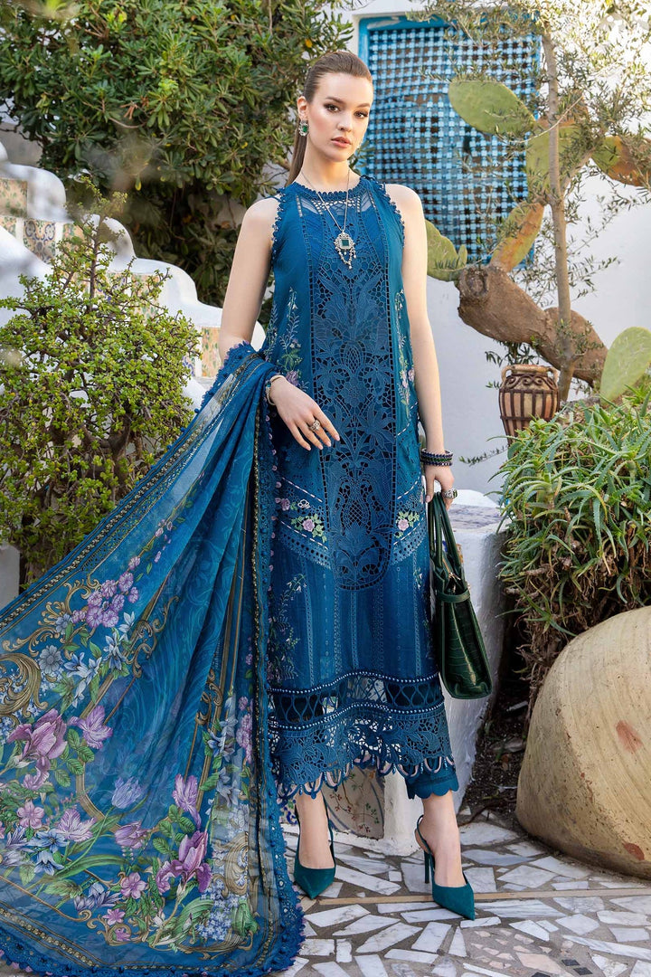 Maria B | Voyage a' Luxe Lawn | D-2415-A - Hoorain Designer Wear - Pakistani Ladies Branded Stitched Clothes in United Kingdom, United states, CA and Australia