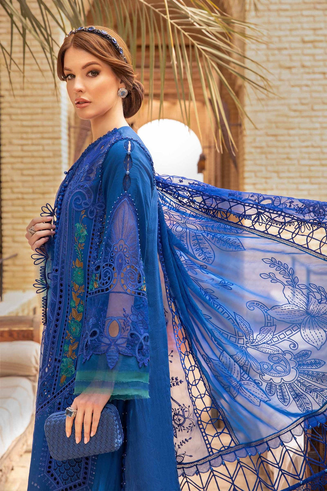 Maria B | Voyage a' Luxe Lawn | D-2404-B - Pakistani Clothes for women, in United Kingdom and United States