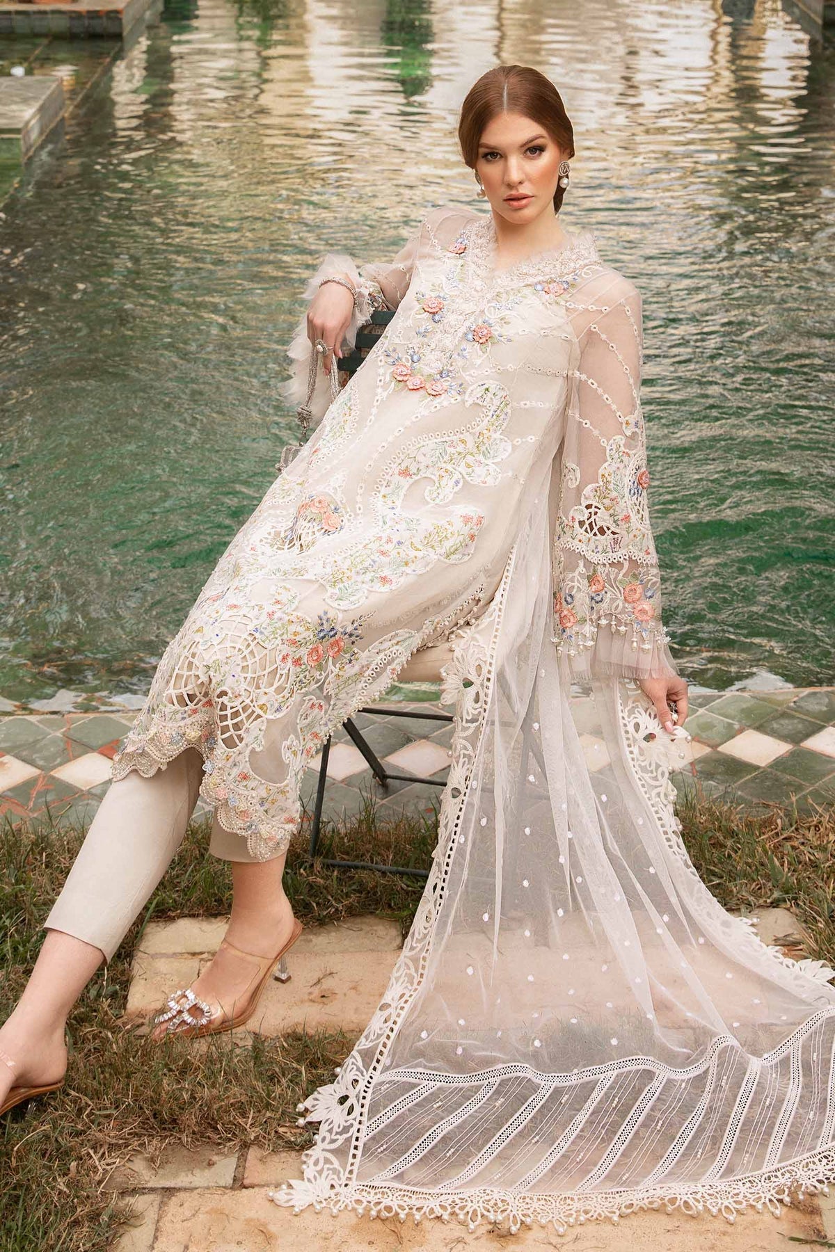 Maria B | Voyage a' Luxe Lawn | D-2405-A - Pakistani Clothes for women, in United Kingdom and United States