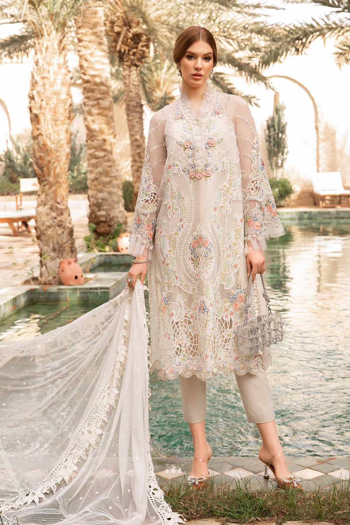 Maria B | Voyage a' Luxe Lawn | D-2405-A - Pakistani Clothes for women, in United Kingdom and United States