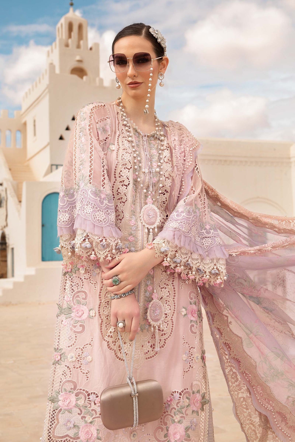 Maria B | Voyage a' Luxe Lawn | D-2406-A - Pakistani Clothes for women, in United Kingdom and United States