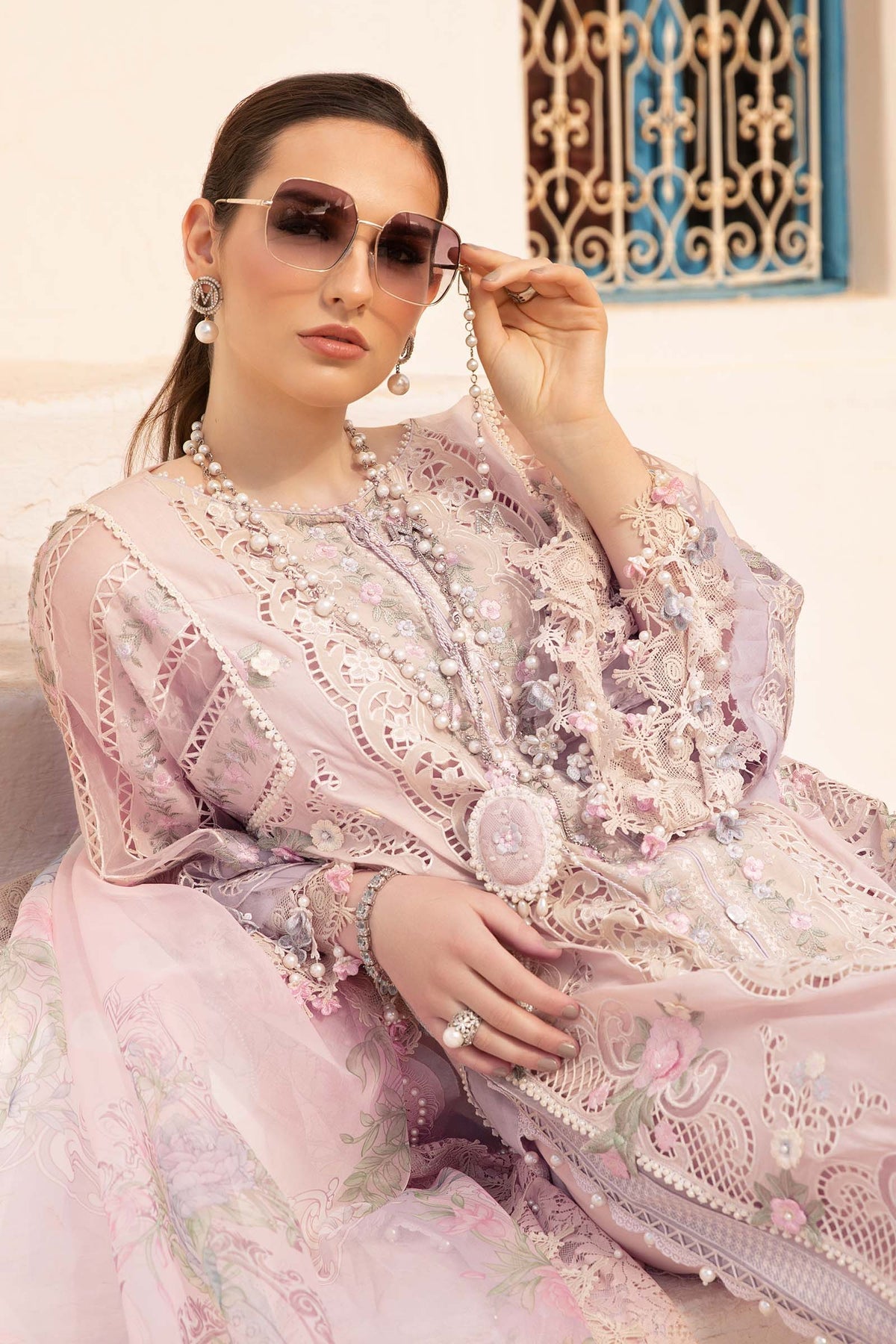 Maria B | Voyage a' Luxe Lawn | D-2406-A - Pakistani Clothes for women, in United Kingdom and United States