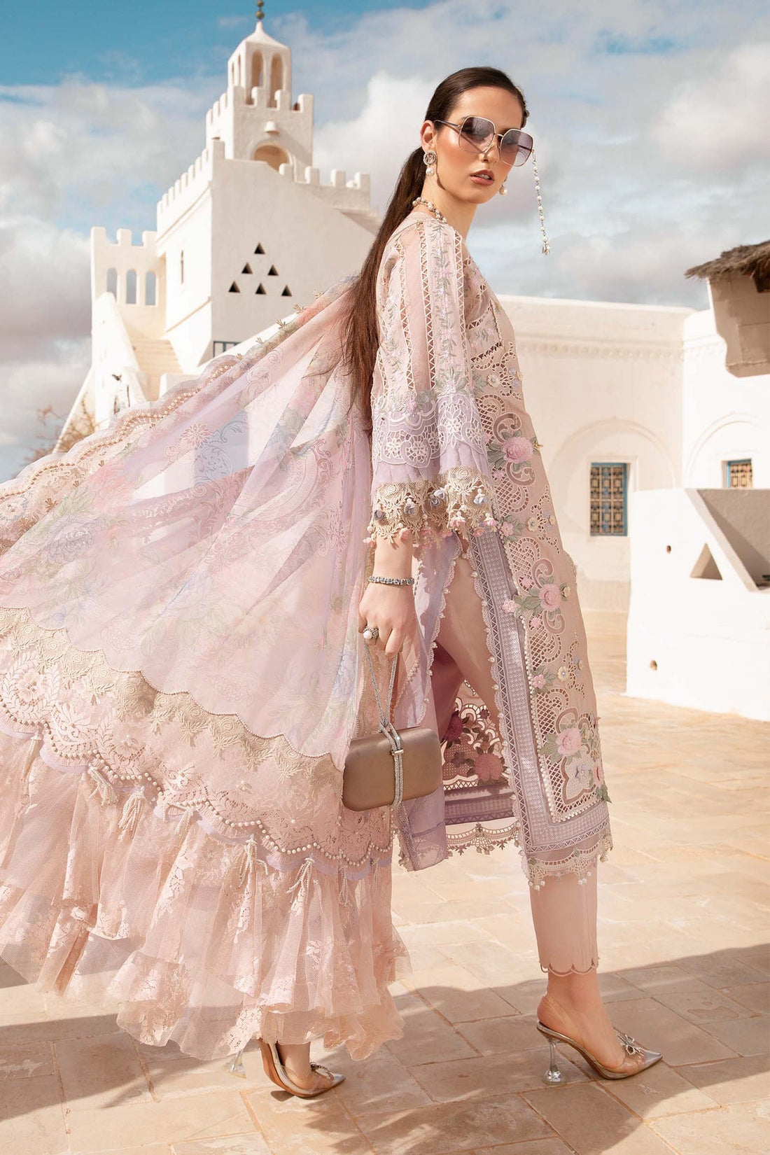 Maria B | Voyage a' Luxe Lawn | D-2406-A - Pakistani Clothes for women, in United Kingdom and United States