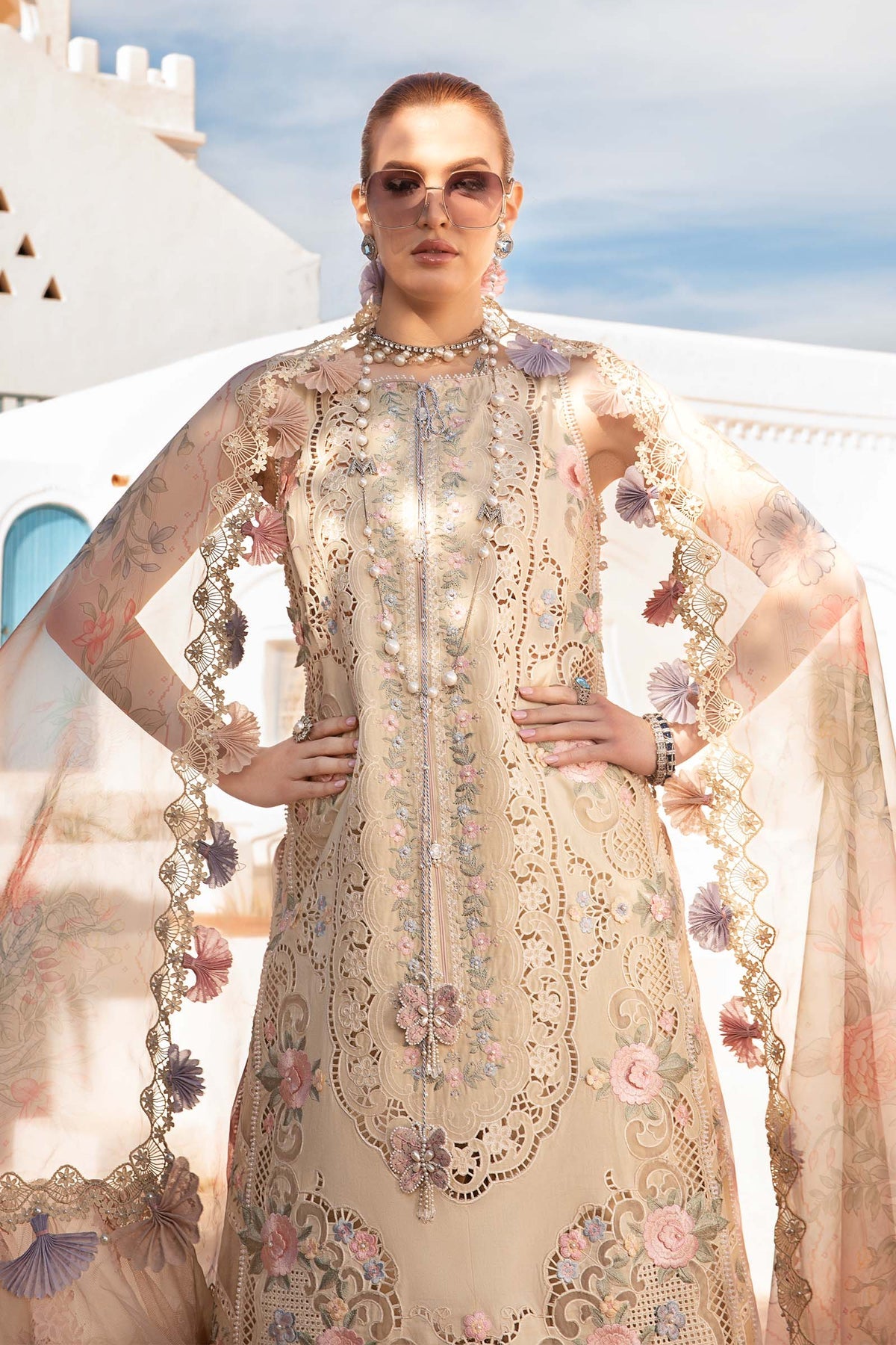 Maria B | Voyage a' Luxe Lawn | D-2406-B - Pakistani Clothes for women, in United Kingdom and United States