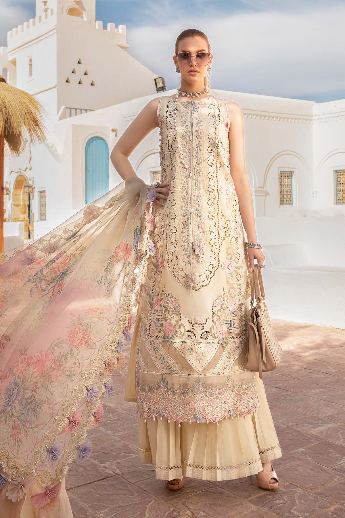 Maria B | Voyage a' Luxe Lawn | D-2406-B - Pakistani Clothes for women, in United Kingdom and United States