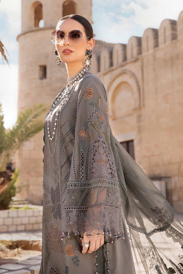 Maria B | Voyage a' Luxe Lawn | D-2407-B - Hoorain Designer Wear - Pakistani Ladies Branded Stitched Clothes in United Kingdom, United states, CA and Australia