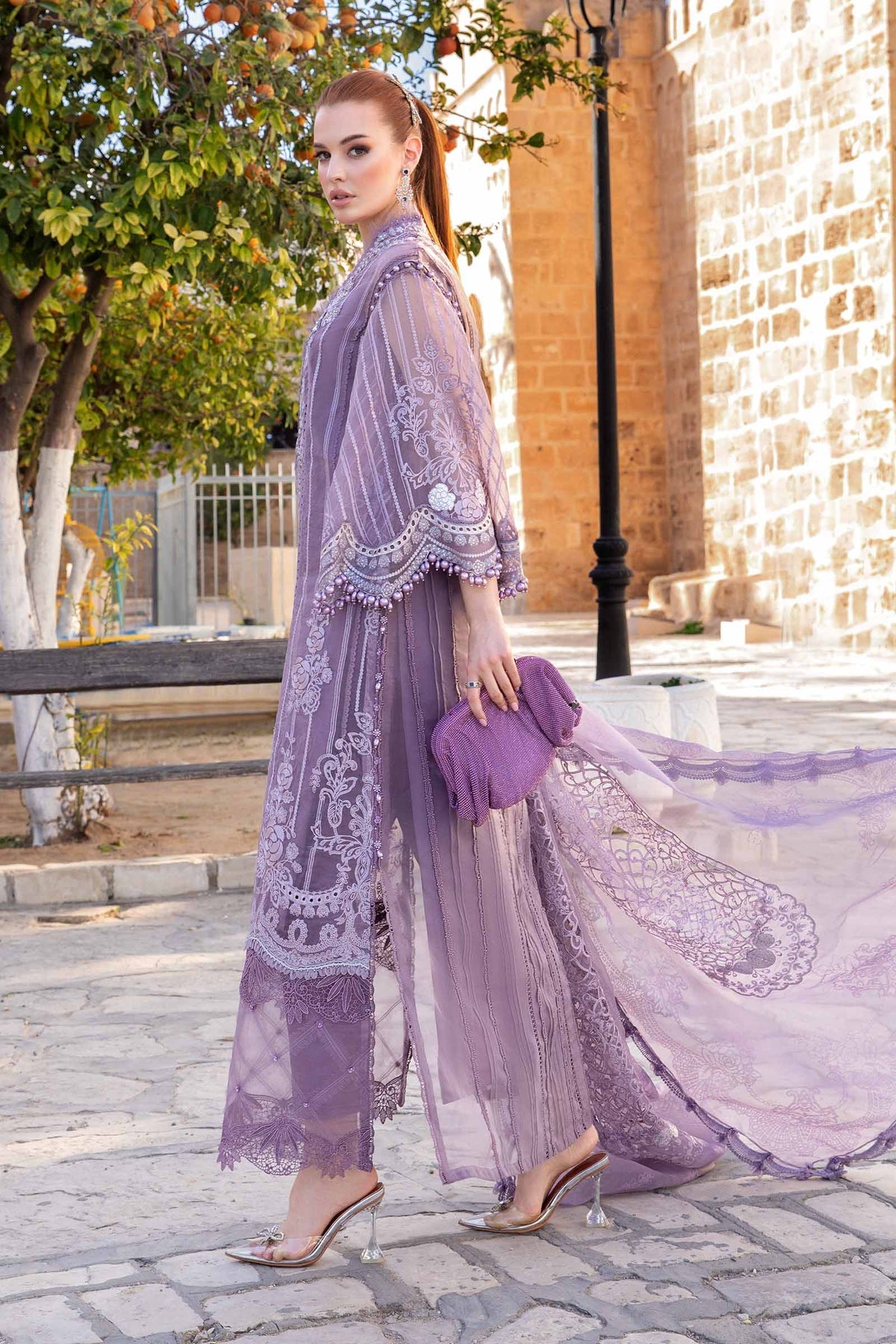 Maria B | Voyage a' Luxe Lawn | D-2401-A - Pakistani Clothes for women, in United Kingdom and United States