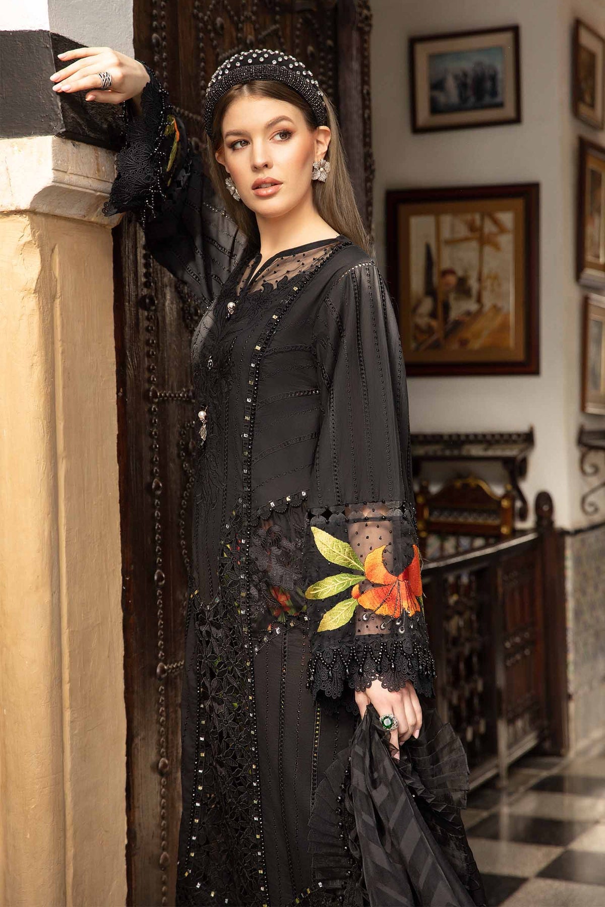 Maria B | Voyage a' Luxe Lawn | D-2408-B - Pakistani Clothes for women, in United Kingdom and United States