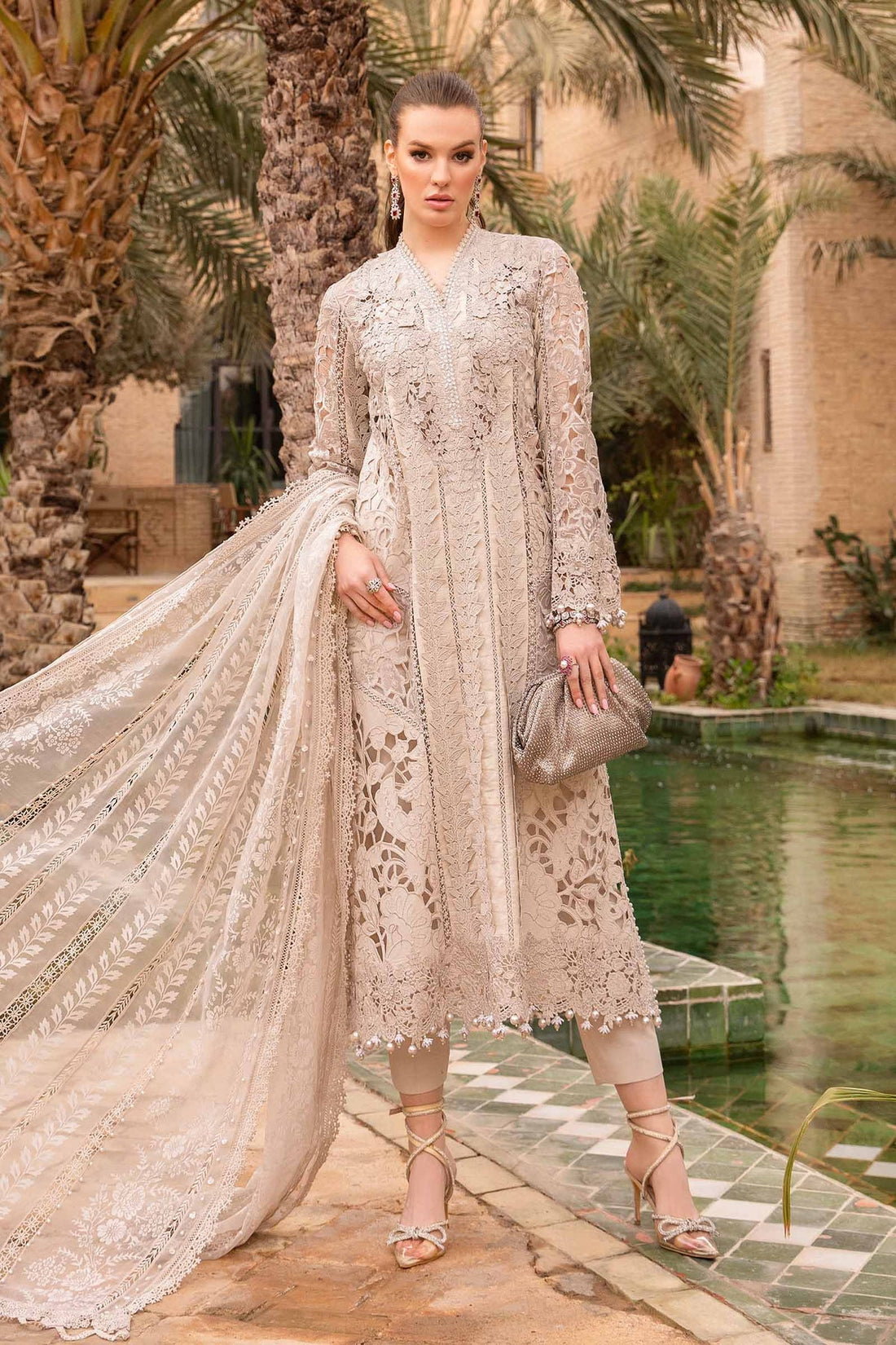 Maria B | Voyage a' Luxe Lawn | D-2409-A - Pakistani Clothes for women, in United Kingdom and United States