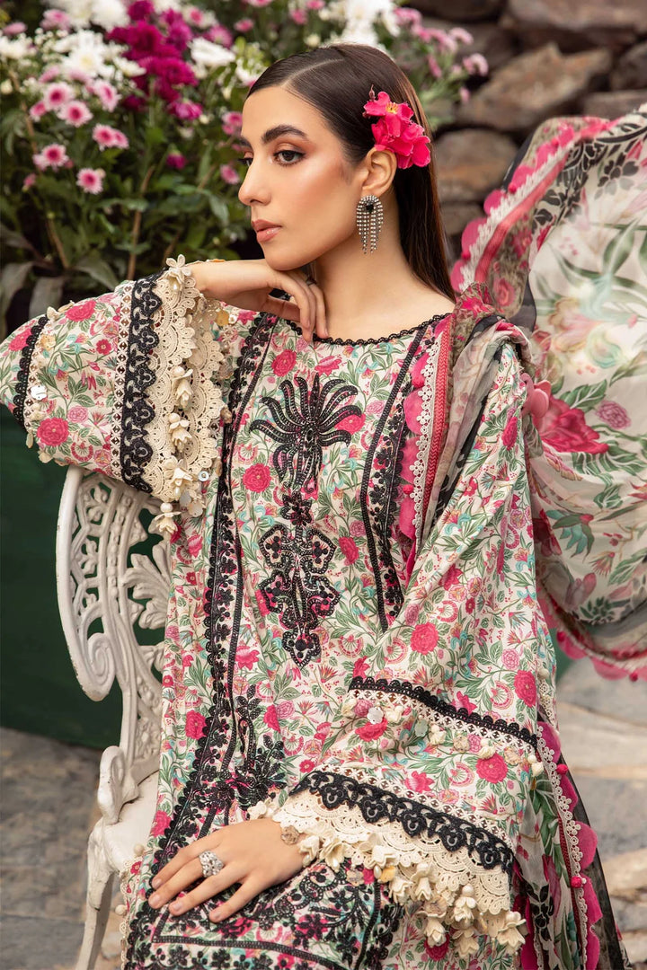 Maria B | M Prints Spring 24 | MPT-2113-A - Hoorain Designer Wear - Pakistani Ladies Branded Stitched Clothes in United Kingdom, United states, CA and Australia