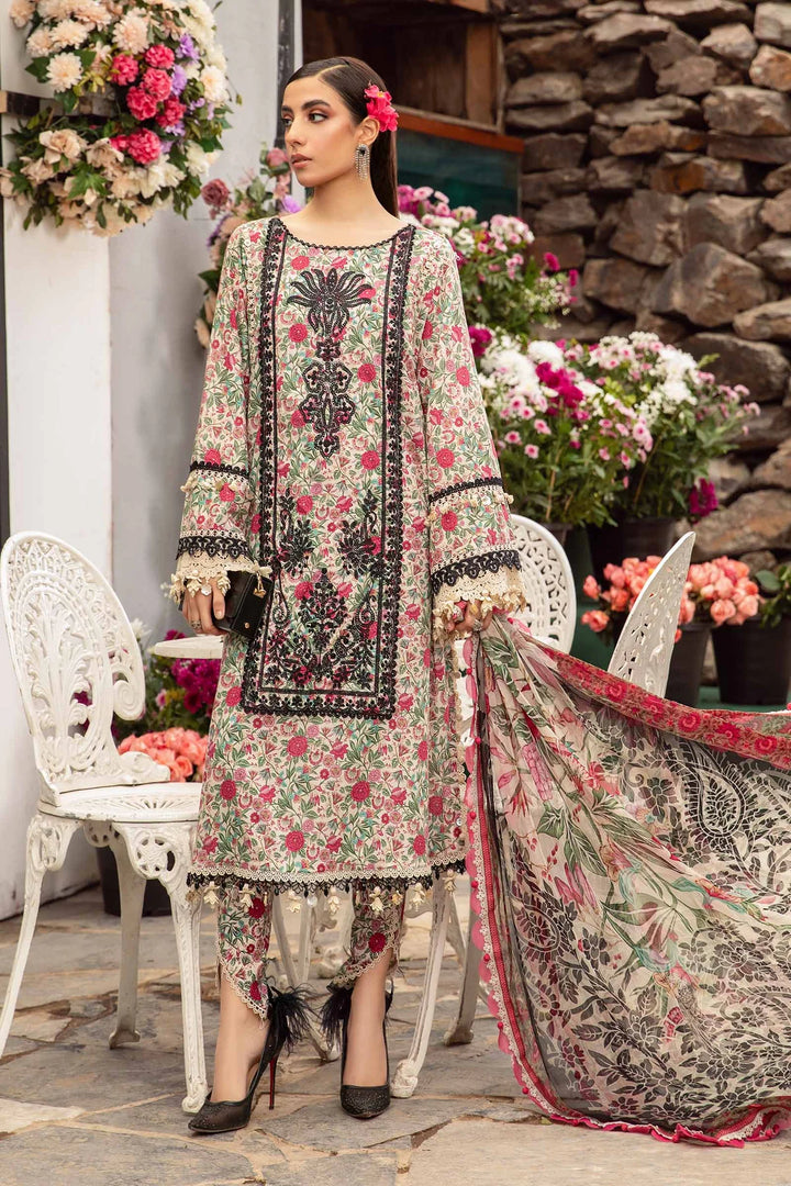 Maria B | M Prints Spring 24 | MPT-2113-A - Hoorain Designer Wear - Pakistani Ladies Branded Stitched Clothes in United Kingdom, United states, CA and Australia