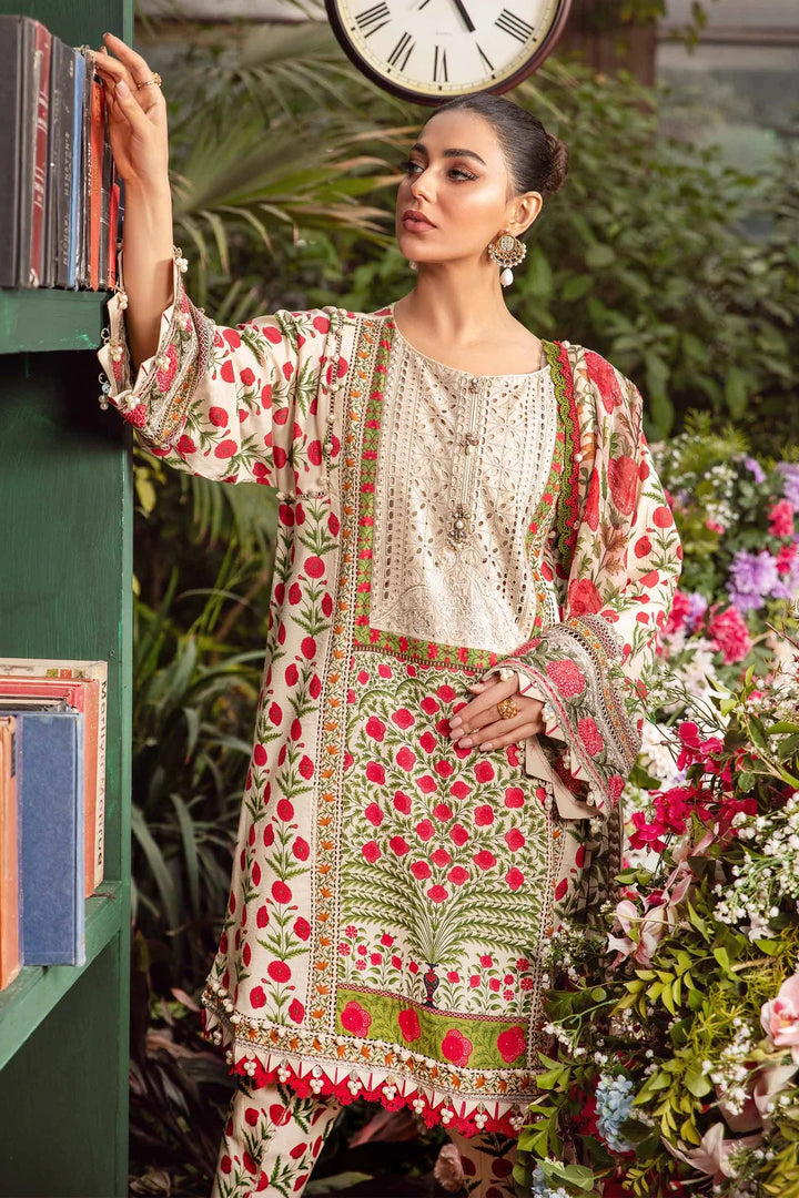 Maria B | M Prints Spring 24 | MPT-2114-A - Hoorain Designer Wear - Pakistani Ladies Branded Stitched Clothes in United Kingdom, United states, CA and Australia