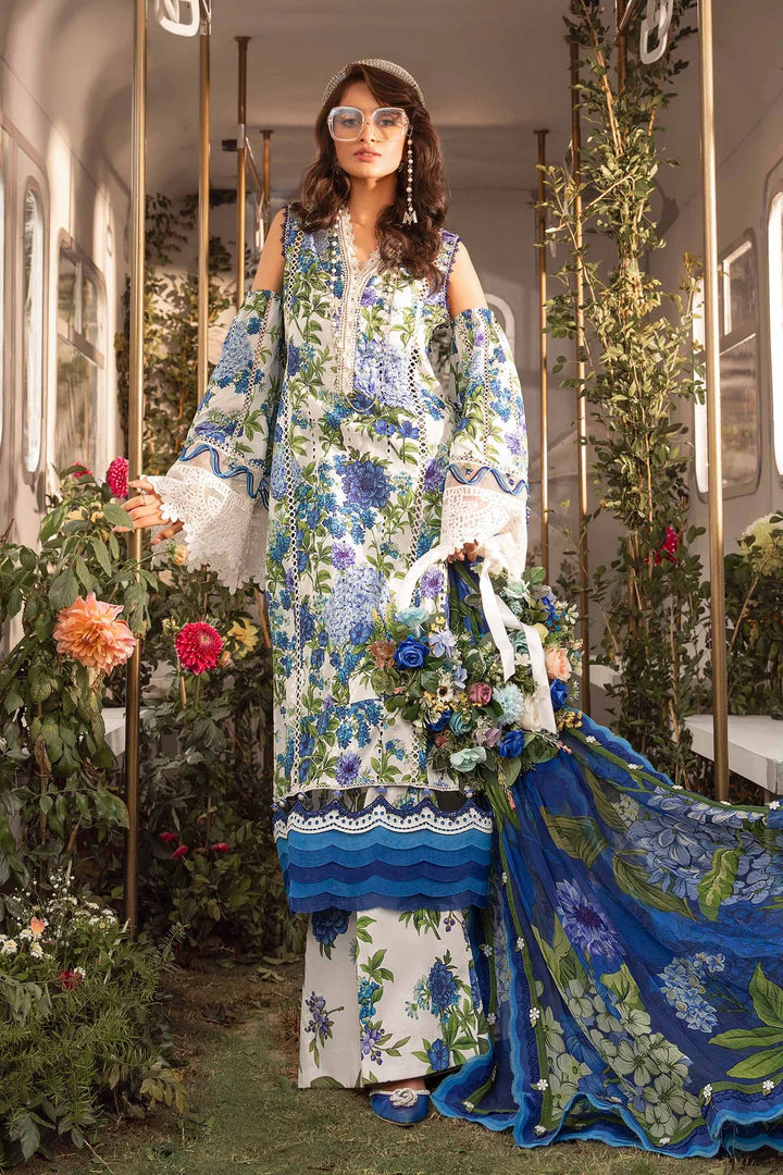 Maria B | M Prints Spring 24 | MPT-2102-B - Hoorain Designer Wear - Pakistani Ladies Branded Stitched Clothes in United Kingdom, United states, CA and Australia