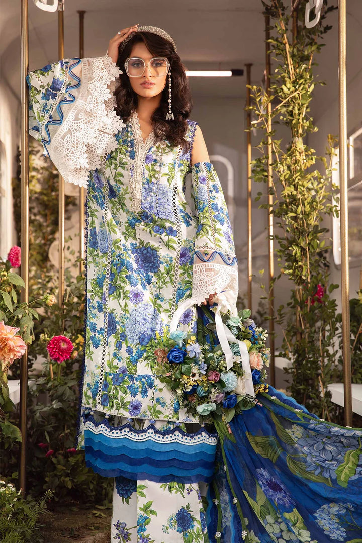 Maria B | M Prints Spring 24 | MPT-2102-B - Hoorain Designer Wear - Pakistani Ladies Branded Stitched Clothes in United Kingdom, United states, CA and Australia