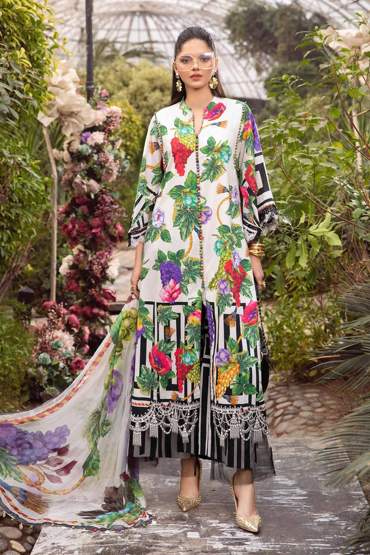 Maria B | M Prints Spring 24 | MPT-2108-A - Hoorain Designer Wear - Pakistani Ladies Branded Stitched Clothes in United Kingdom, United states, CA and Australia