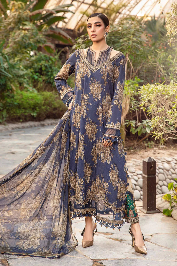 Maria B | M Prints Spring 24 | MPT-2110-B - Hoorain Designer Wear - Pakistani Ladies Branded Stitched Clothes in United Kingdom, United states, CA and Australia