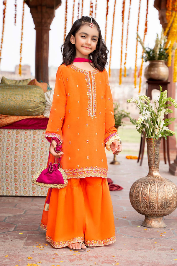 Maria B | Girls Eid Collection | MKS-W23-26 - Hoorain Designer Wear - Pakistani Designer Clothes for women, in United Kingdom, United states, CA and Australia