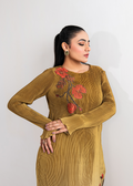 Maria Osama Khan | Claire Pleated Silk | Honeycomb - Pakistani Clothes for women, in United Kingdom and United States