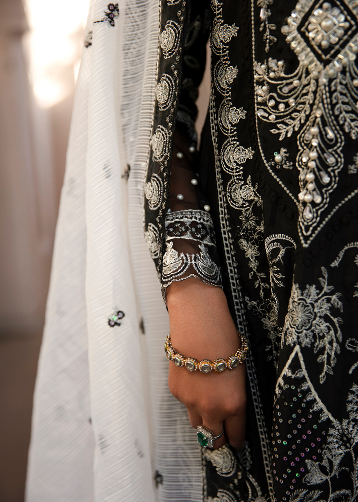 Maria Osama Khan | Rang e Noor Eid Edit | Neel Kamal-Black - Hoorain Designer Wear - Pakistani Ladies Branded Stitched Clothes in United Kingdom, United states, CA and Australia