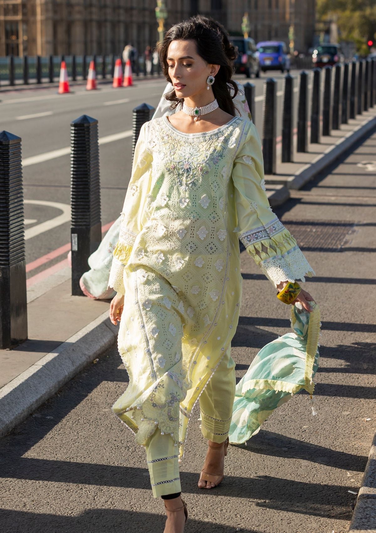 Meem | Luxury Eid Lawn 24 | MD-08 YELLOW - Pakistani Clothes for women, in United Kingdom and United States