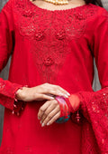 Meem | Luxury Eid Lawn 24 | MD-10 RED - Pakistani Clothes for women, in United Kingdom and United States