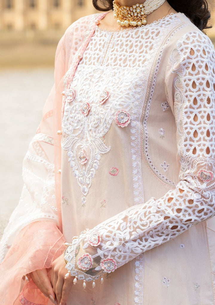 Meem | Luxury Eid Lawn 24 | MD-02 LIGHT PINK - Hoorain Designer Wear - Pakistani Ladies Branded Stitched Clothes in United Kingdom, United states, CA and Australia