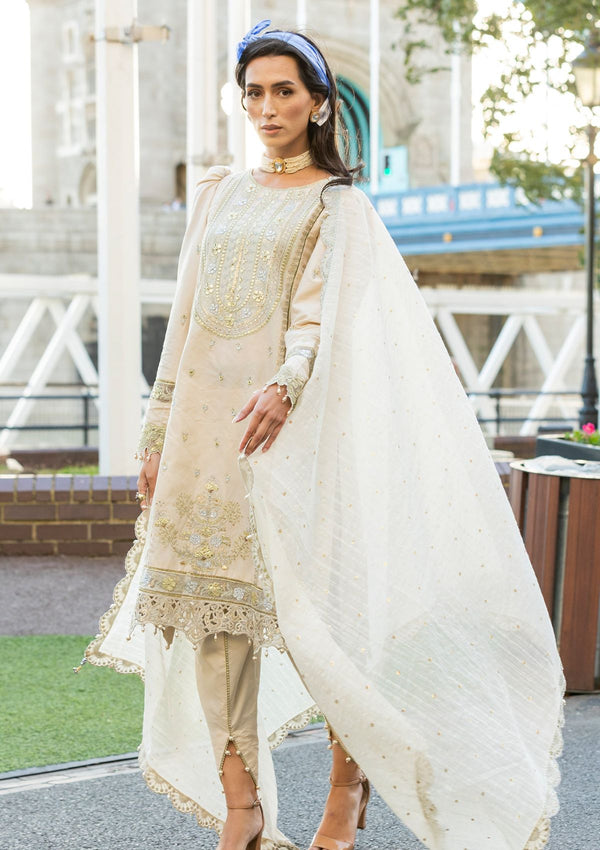 Meem | Luxury Eid Lawn 24 | MD-04 LIGHT SKIN - Hoorain Designer Wear - Pakistani Ladies Branded Stitched Clothes in United Kingdom, United states, CA and Australia