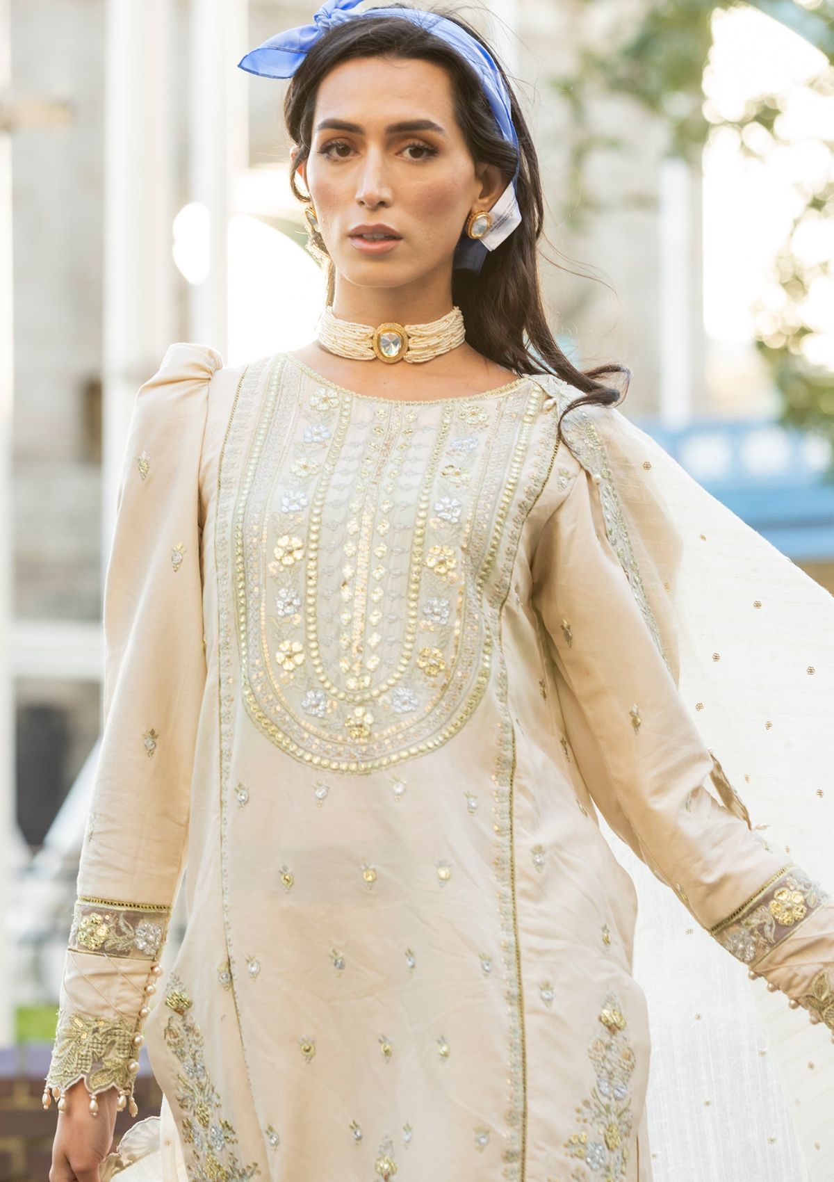 Meem | Luxury Eid Lawn 24 | MD-04 LIGHT SKIN - Pakistani Clothes for women, in United Kingdom and United States