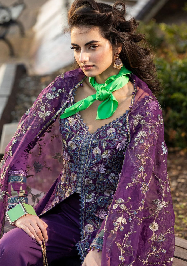 Meem | Luxury Eid Lawn 24 | MD-06 PURPLE - Hoorain Designer Wear - Pakistani Ladies Branded Stitched Clothes in United Kingdom, United states, CA and Australia