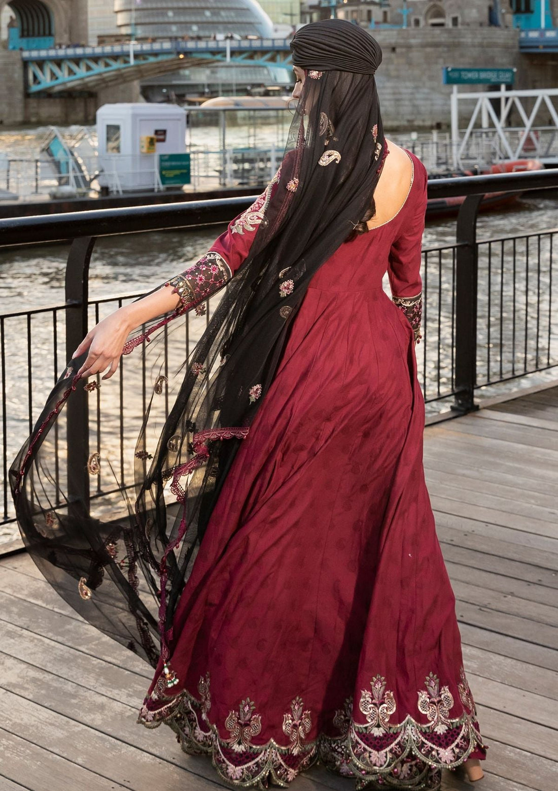 Meem | Luxury Eid Lawn 24 | MD-11 MAROON - Pakistani Clothes for women, in United Kingdom and United States