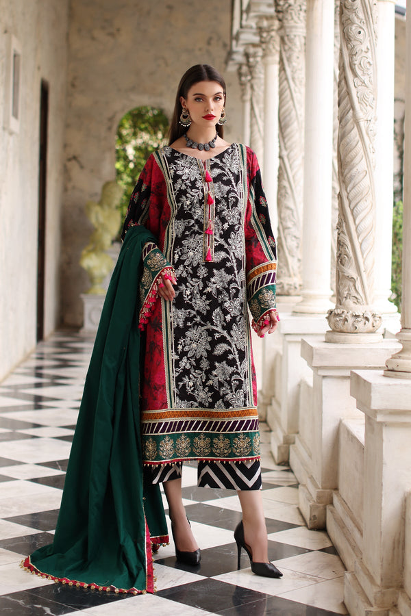 Mina Kashif | Festive Lawn | Karine - Hoorain Designer Wear - Pakistani Ladies Branded Stitched Clothes in United Kingdom, United states, CA and Australia