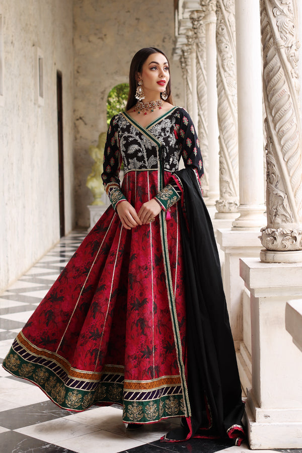 Mina Kashif | Festive Lawn | Anarkali - Hoorain Designer Wear - Pakistani Ladies Branded Stitched Clothes in United Kingdom, United states, CA and Australia