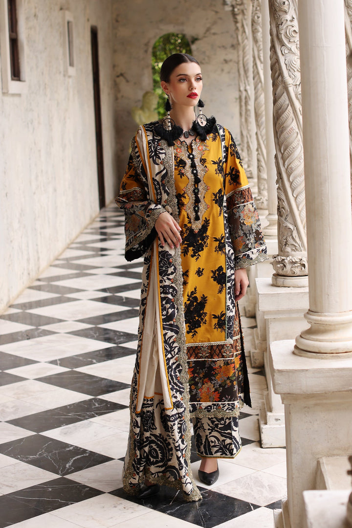 Mina Kashif | Festive Lawn | Leyla - Hoorain Designer Wear - Pakistani Ladies Branded Stitched Clothes in United Kingdom, United states, CA and Australia
