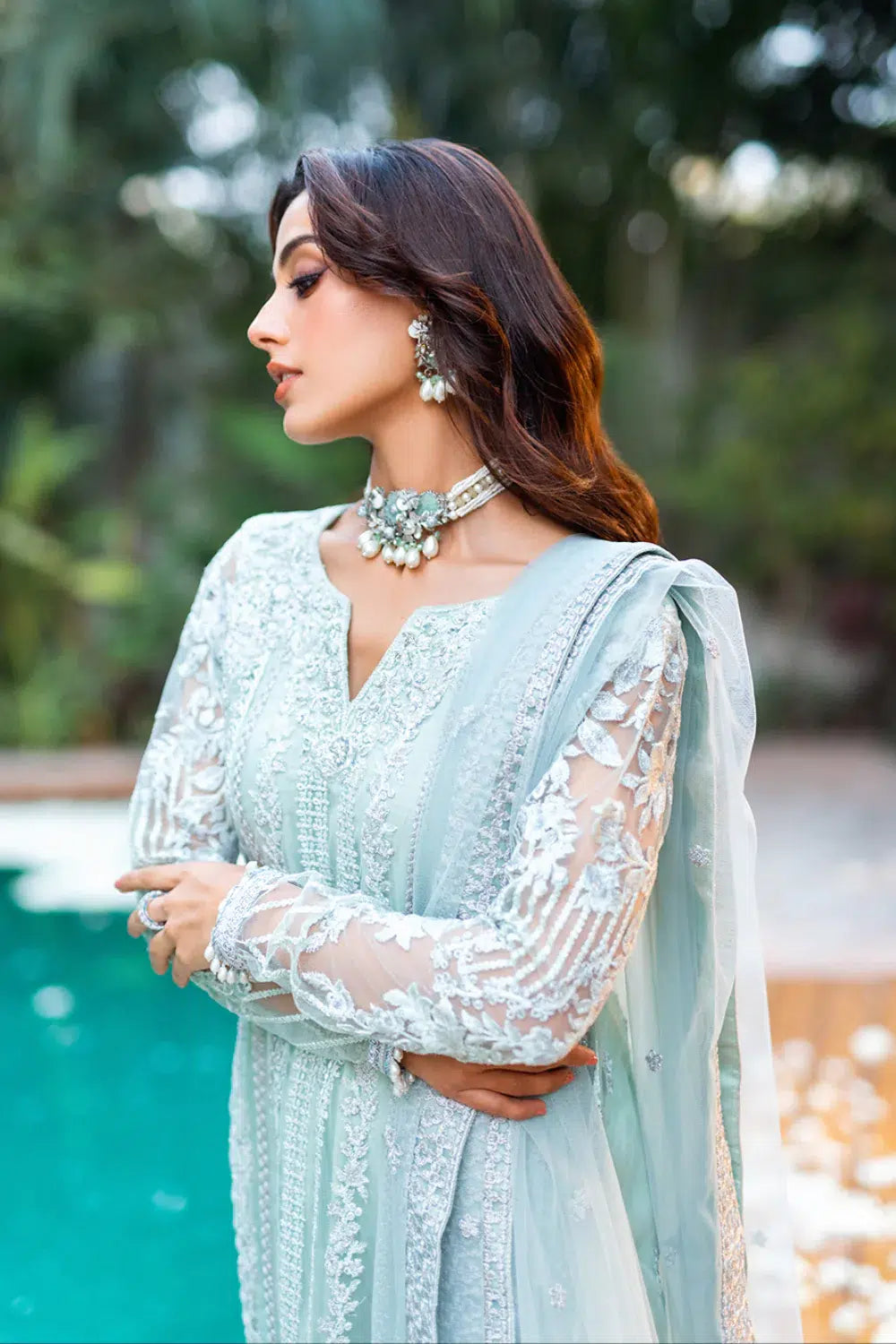 Azure | Embroidered Formals | Mint Breeze - Pakistani Clothes for women, in United Kingdom and United States