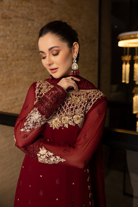 Azure | Embroidered Chiffon Collection | Mookaite - Hoorain Designer Wear - Pakistani Ladies Branded Stitched Clothes in United Kingdom, United states, CA and Australia