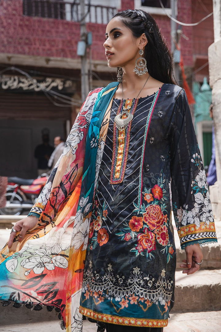 Motifz | Amal Luxury Lawn | 2943 - Hoorain Designer Wear - Pakistani Ladies Branded Stitched Clothes in United Kingdom, United states, CA and Australia