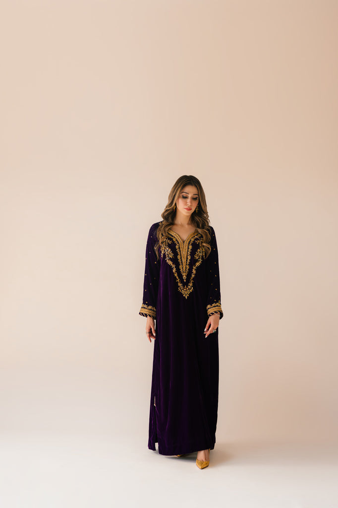 Sammy K | Velvet Festive Edit | Purple Velvet Maxi Outfit