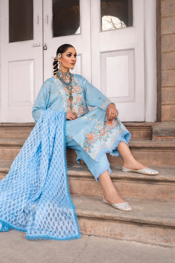 Ittehad | Hussan e Jahan Lawn |  JACQUARD DUPATTA - Pakistani Clothes for women, in United Kingdom and United States