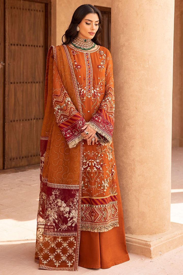 Nureh | Embroidered Luxury Chiffon | NEL-22 - Hoorain Designer Wear - Pakistani Designer Clothes for women, in United Kingdom, United states, CA and Australia