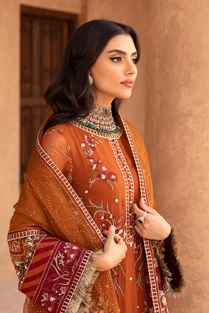 Nureh | Embroidered Luxury Chiffon | NEL-22 - Hoorain Designer Wear - Pakistani Designer Clothes for women, in United Kingdom, United states, CA and Australia