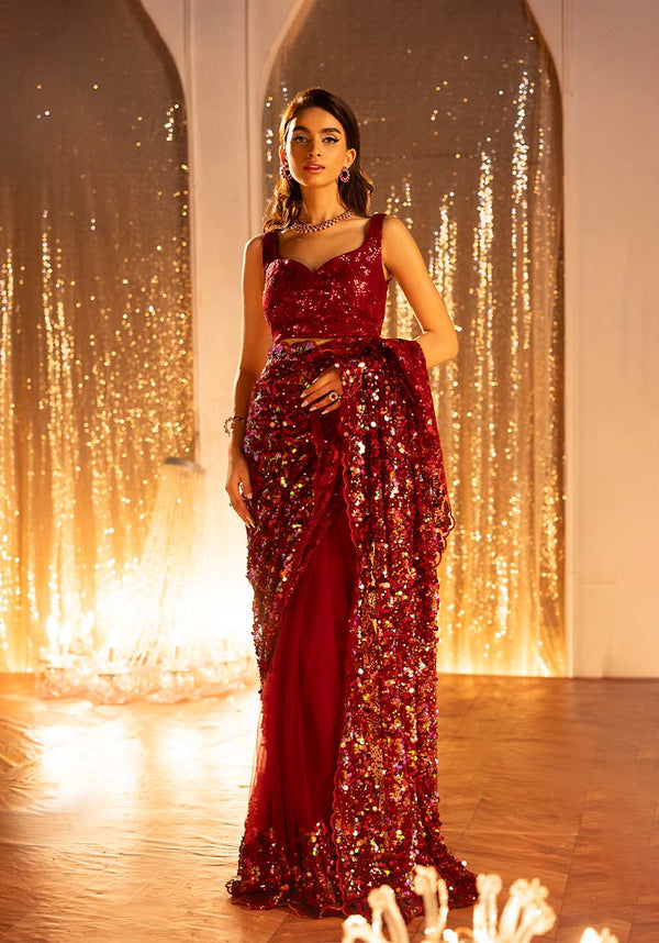 Zarqash | Bling Series | SCARLET - Hoorain Designer Wear - Pakistani Ladies Branded Stitched Clothes in United Kingdom, United states, CA and Australia