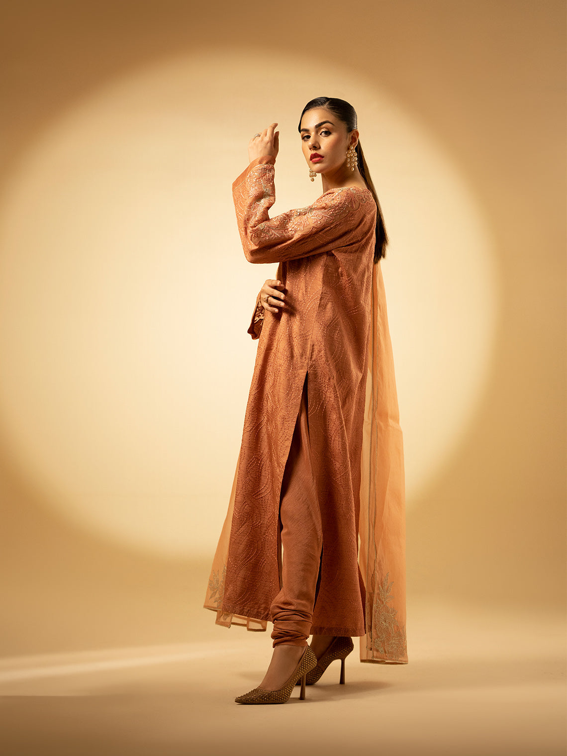 Fozia Khalid | Eid Edit 24 | Peach Hues - Pakistani Clothes for women, in United Kingdom and United States