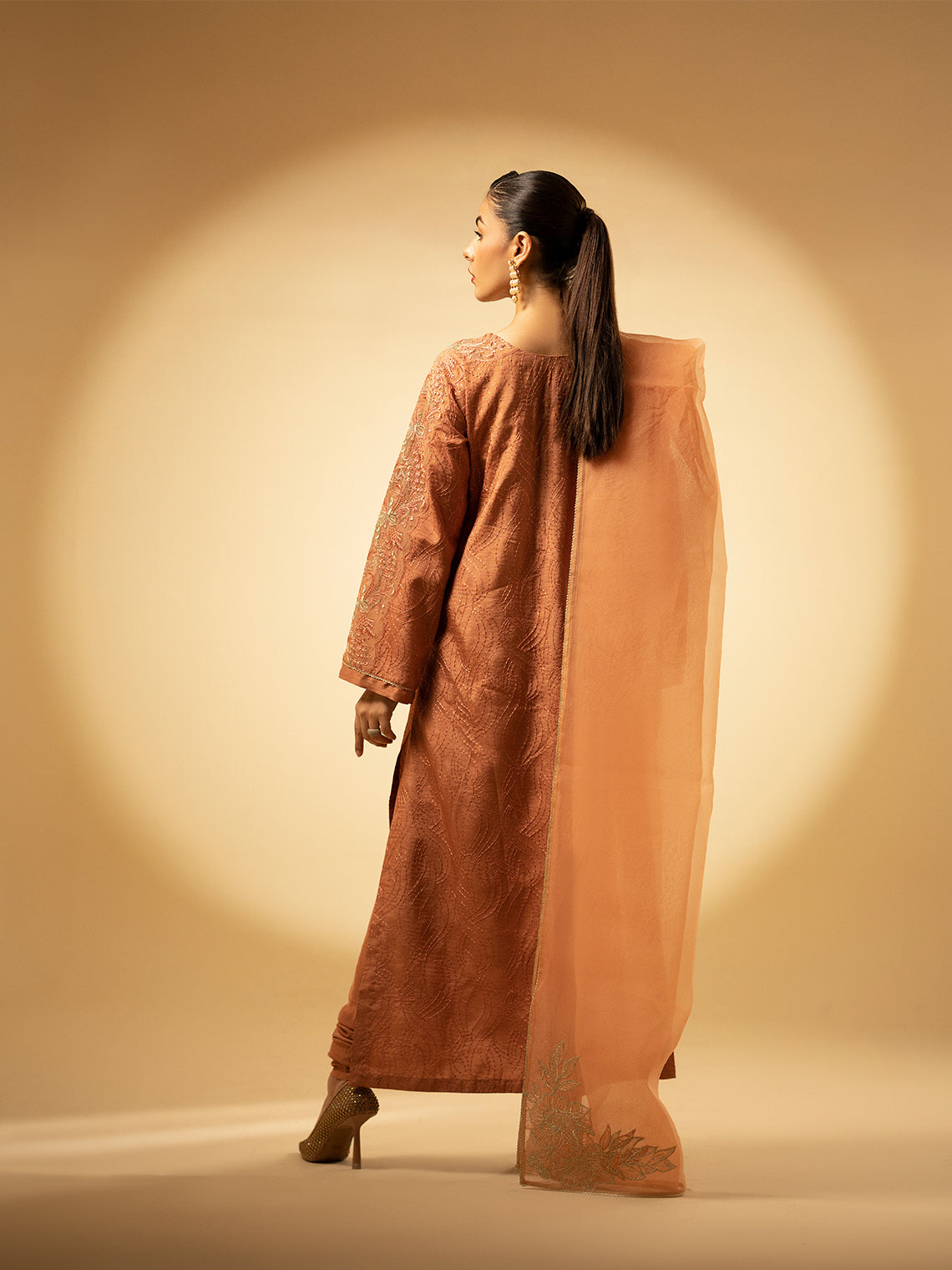 Fozia Khalid | Eid Edit 24 | Peach Hues - Pakistani Clothes for women, in United Kingdom and United States