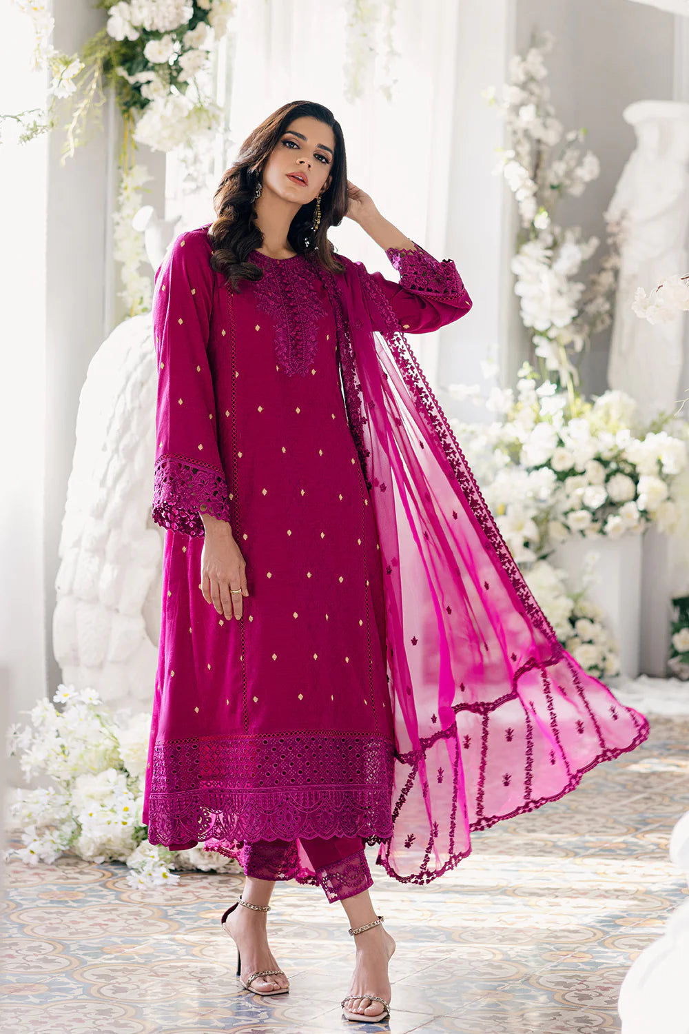 Azure | Ensembles Embroidered Formals | Petunia Plum - Pakistani Clothes for women, in United Kingdom and United States