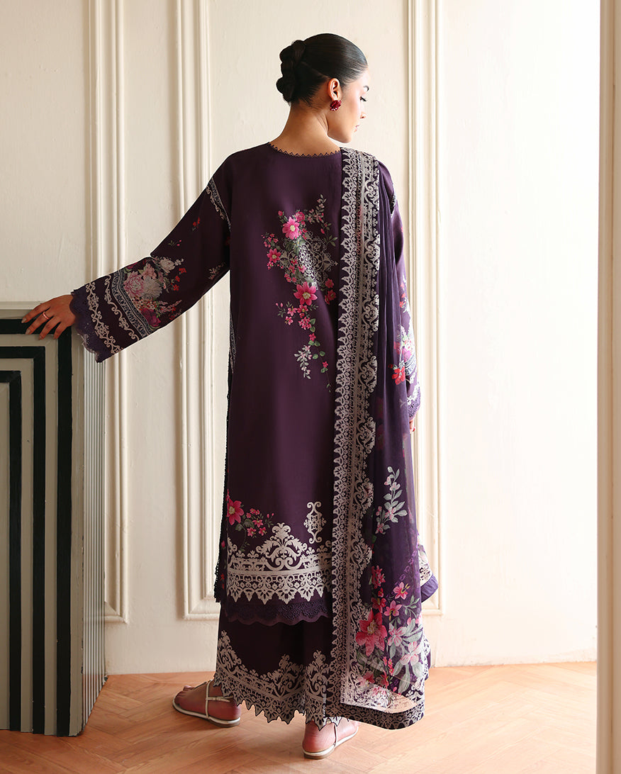 Roheenaz | Eclat Garden Printed Lawn | Poppy bloom