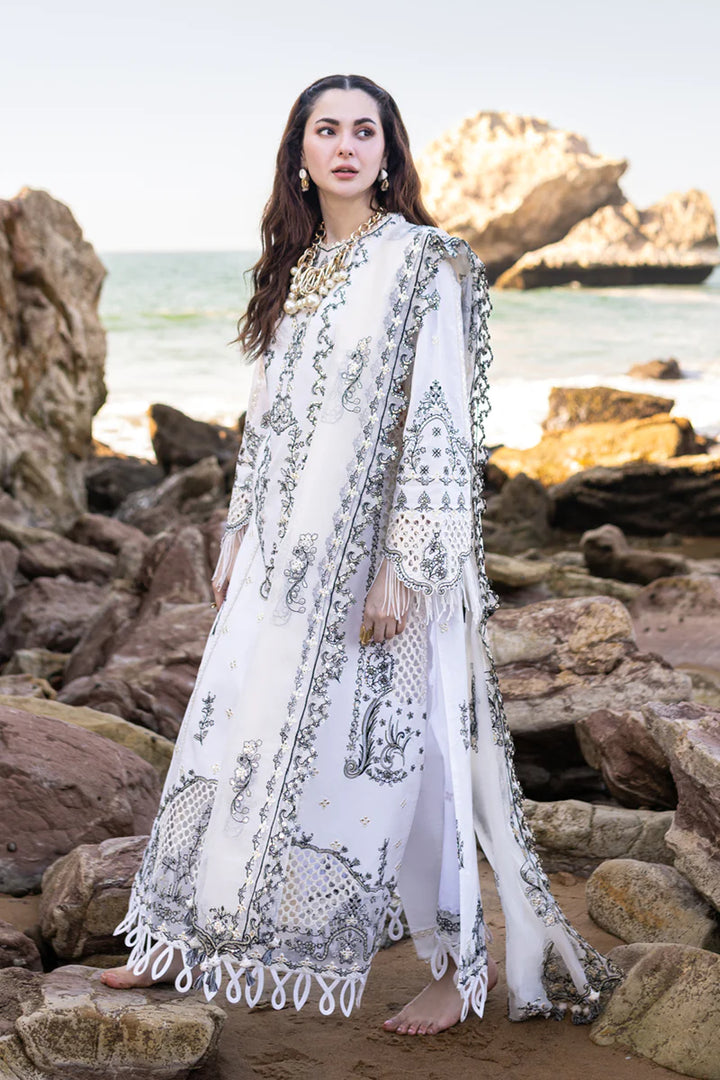 Qalamkar | Sahil Kinare Luxury Lawn | FP-02 FIZA - Hoorain Designer Wear - Pakistani Ladies Branded Stitched Clothes in United Kingdom, United states, CA and Australia